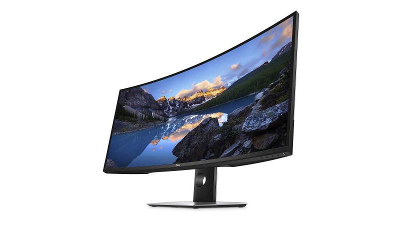 Dell UltraSharp 37.5" Curved Monitor Black & Silver  -  LED Back-lit - 3840 x 1600 WQHD resolution - Flicker free screen w/ ComfortView