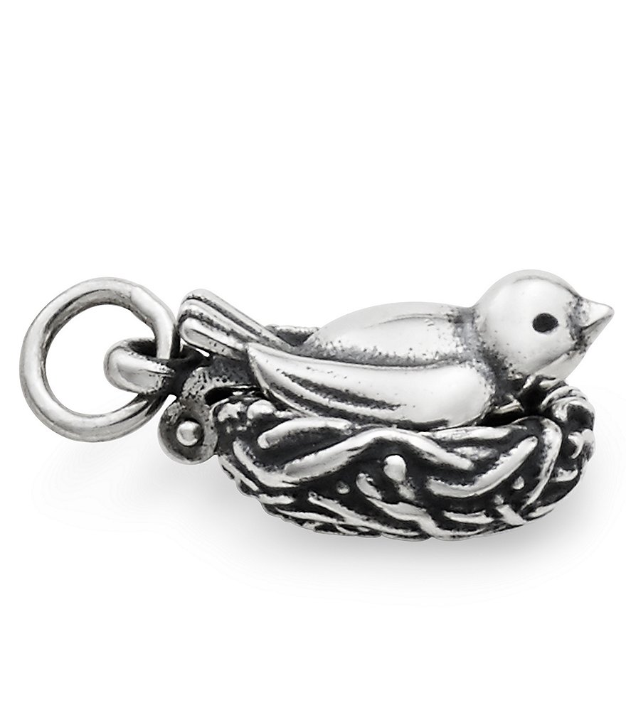 James Avery Jewelry Nesting Bird Pink Egg Charm