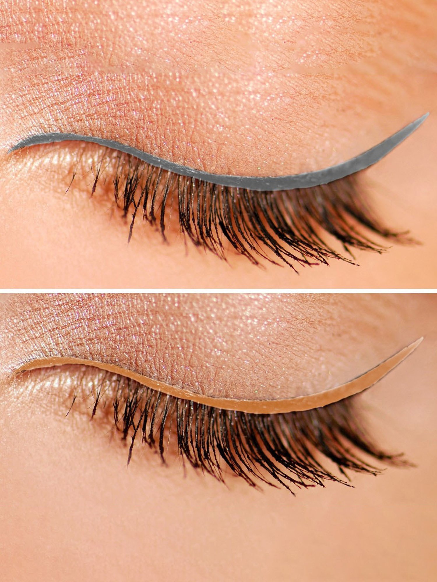 KINDED Liquid Eye Liner Greyish Silver & Cool Copper Combo