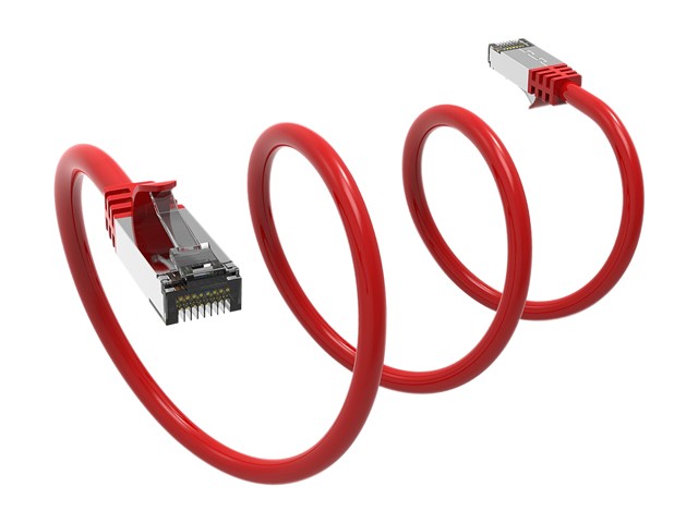 Nippon Labs 60CAT8-3-26RD Cat8 Ethernet Cable 3 feet Slim Series - Red | 2GHz, 40G, S/FTP - Shielded 40Gbps 2000Mhz SFTP Patch Cord, Cat8 RJ45 Cable - in Wall, Outdoor for Router, Modem, etc.