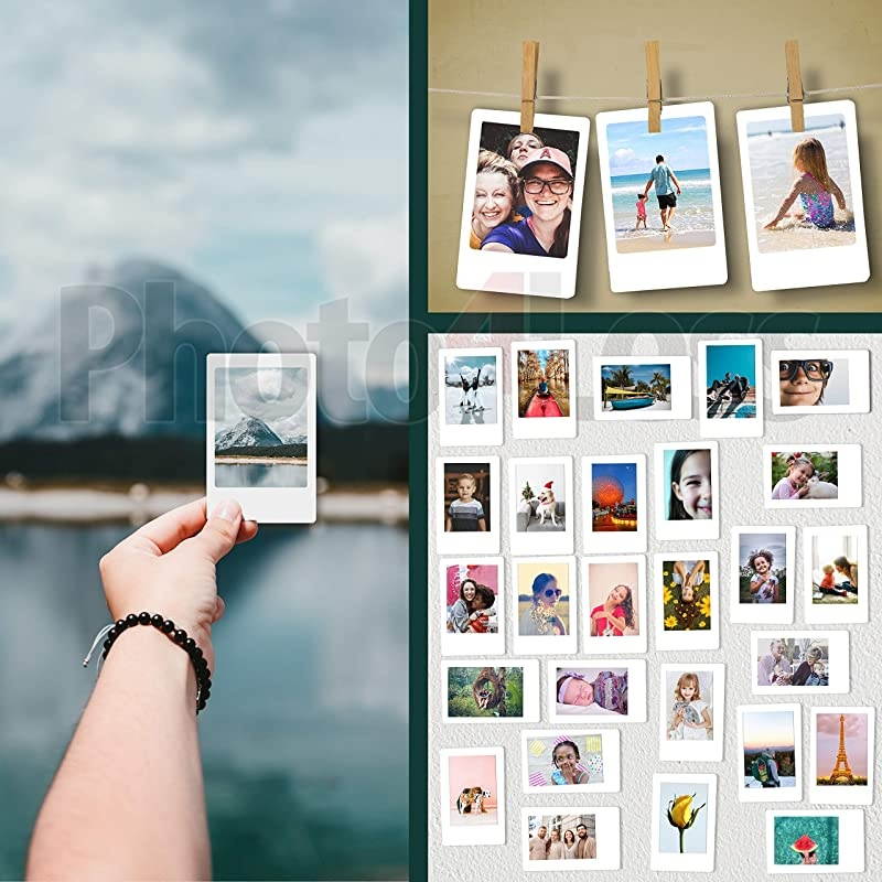 Instax Mini LiPlay Hybrid Instant Camera (Stone White) + Instant Film (20 Shots) + Rainbow Film (10 Shots) + 32GB microSDHC + Case + Scrapbooking Album + 20 Sticker Frames Travel Package