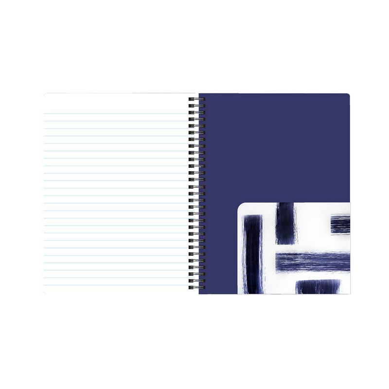 120 sheet 1 Subject Spiral Notebook 7"x5" Twisted Collection Blue Brush Strokes 100% Tree Free - Geo SweetStainable