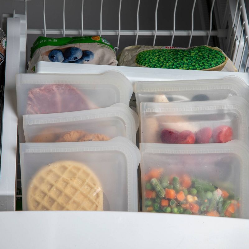 Prepworks ProKeeper Silicone 2 Sided Zipper Sandwich Bag - Clear - 24oz