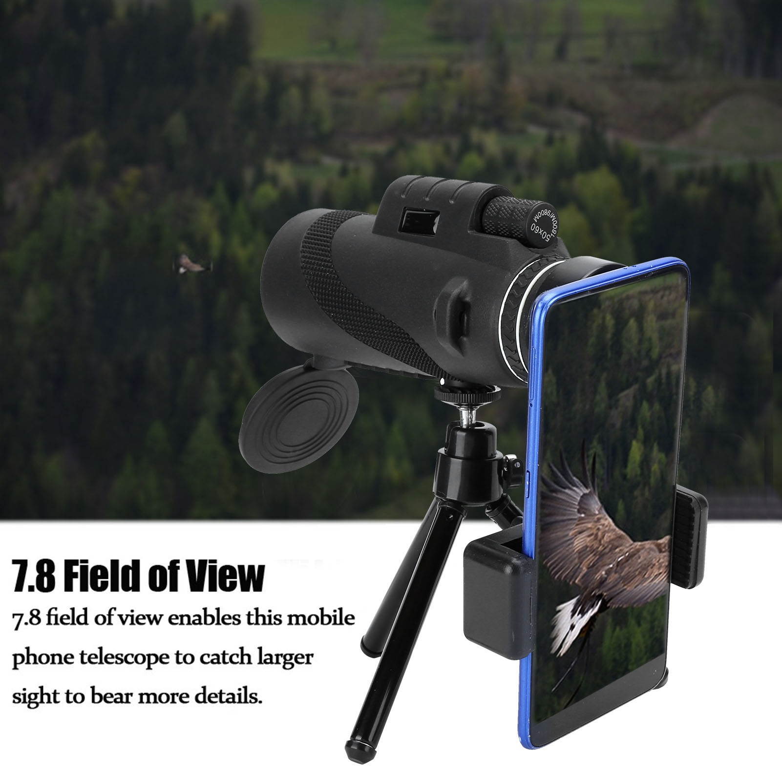 50X 60mm Mobile Phone Telescope Waterproof Optical Glasses Monocular Telephone Camera Lens