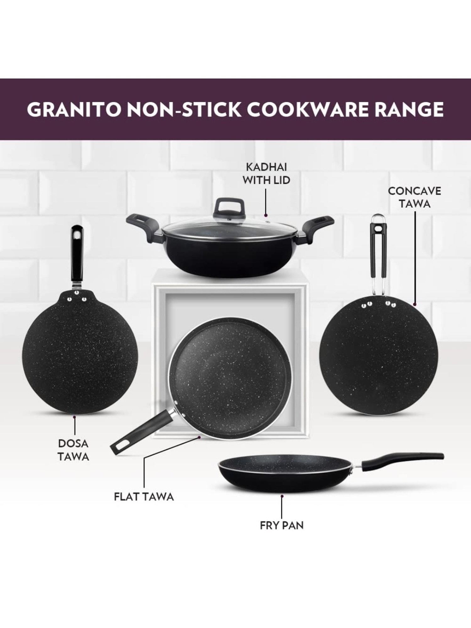 ?Borosil ?Black ?Aluminium Kadhai