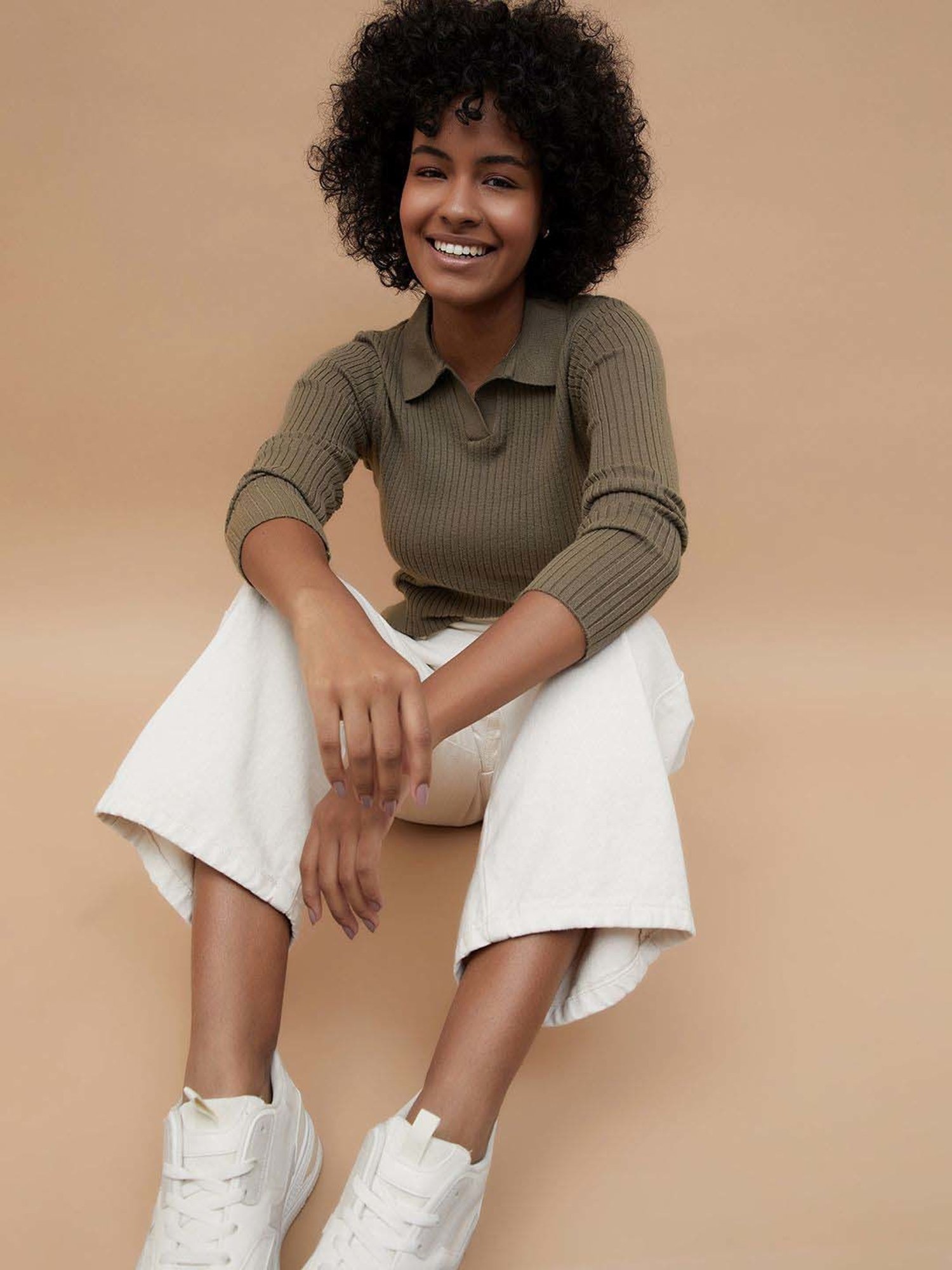 Fame Forever by Lifestyle Brown Striped Top