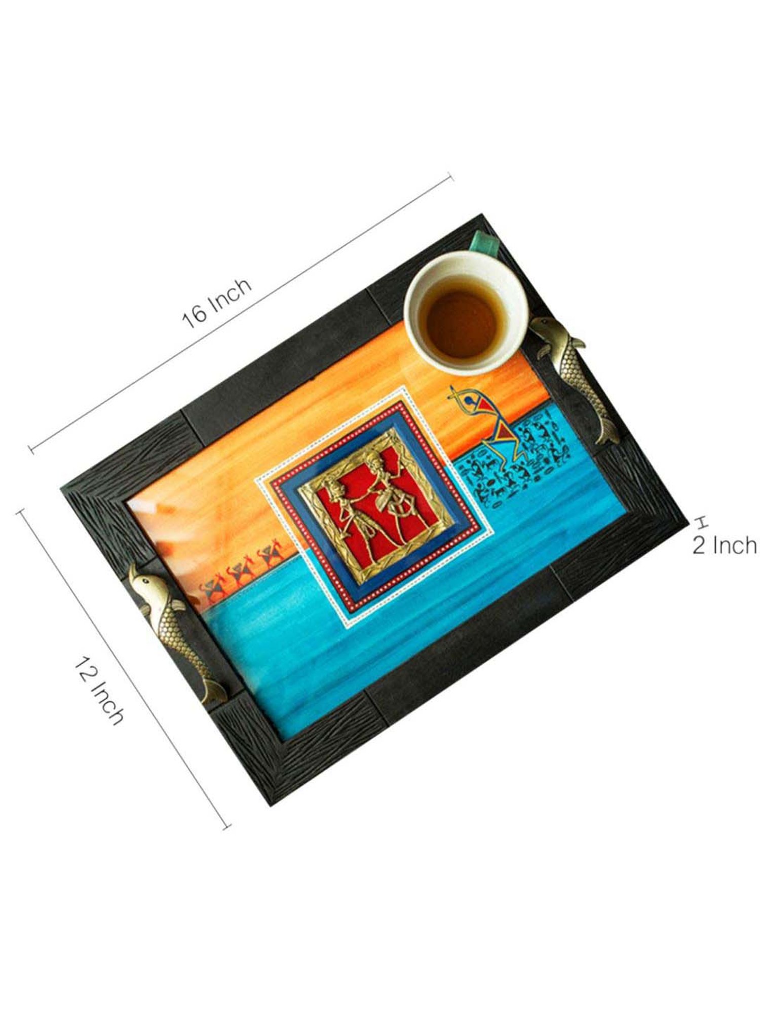 Gibson Home 18" x 24" Ceramic Gracious Rectangular Serving Platter