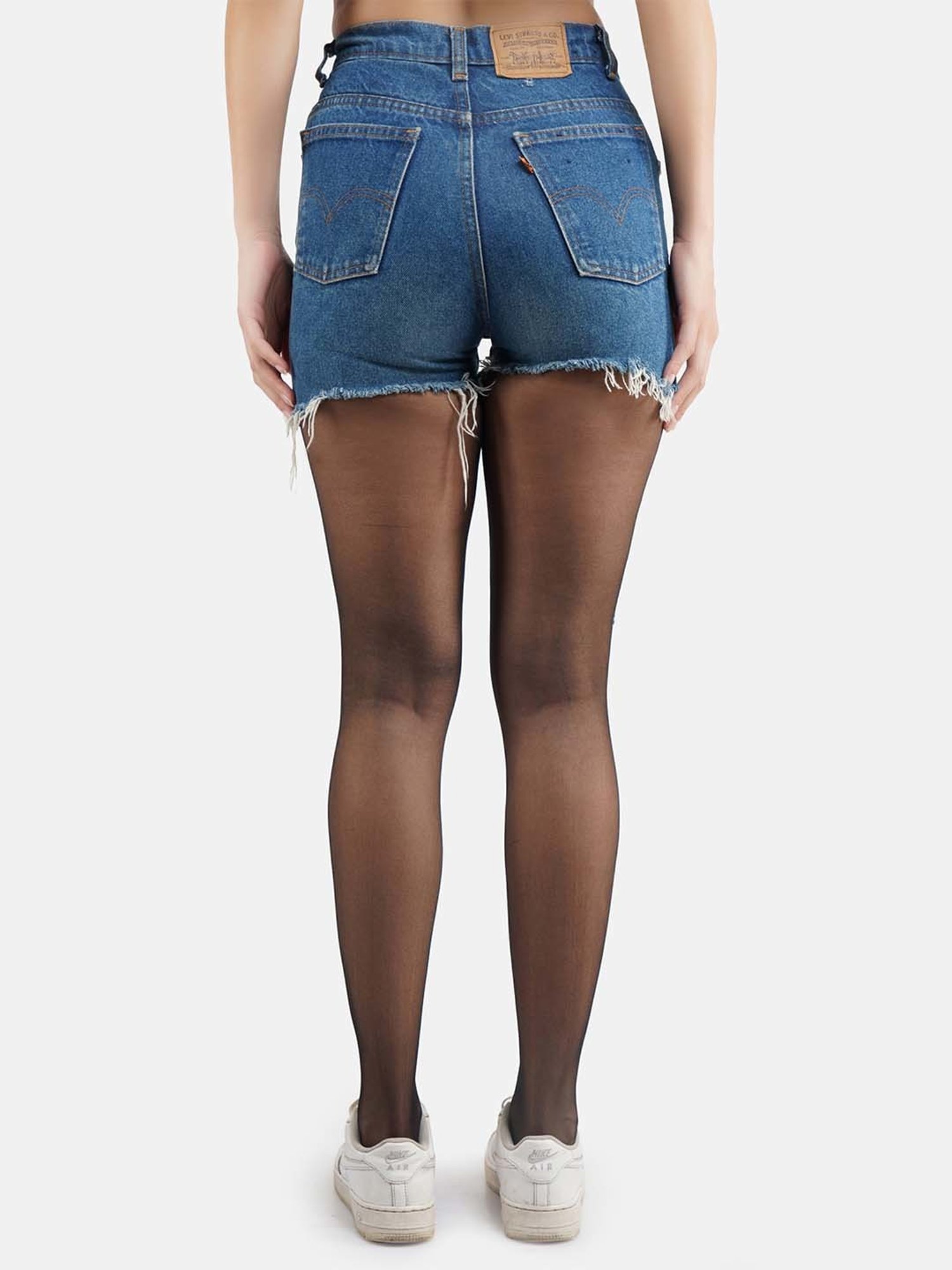 Secrets By ZeroKaata Beige & Black Plain Pantyhose Stockings - Pack Of 2