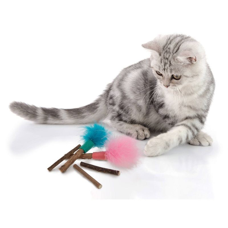 SmartyKat Silly Silver Stix Cat Toy - 5pk