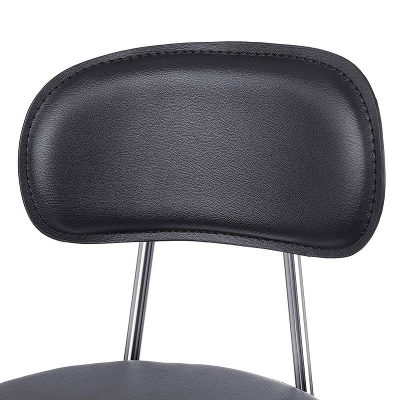 Mesh Sled Base Side Reception Chair with Flip Up Arms Black - Riverstone Furniture