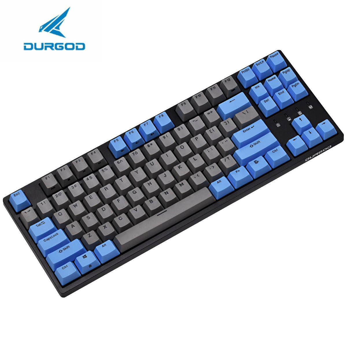Durgod Taurus K320 TKL Wired Mechanical Gaming Keyboard - 87 Key - Double Shot PBT - NKRO - USB Type C (Cherry Red,Space Grey - Blue)