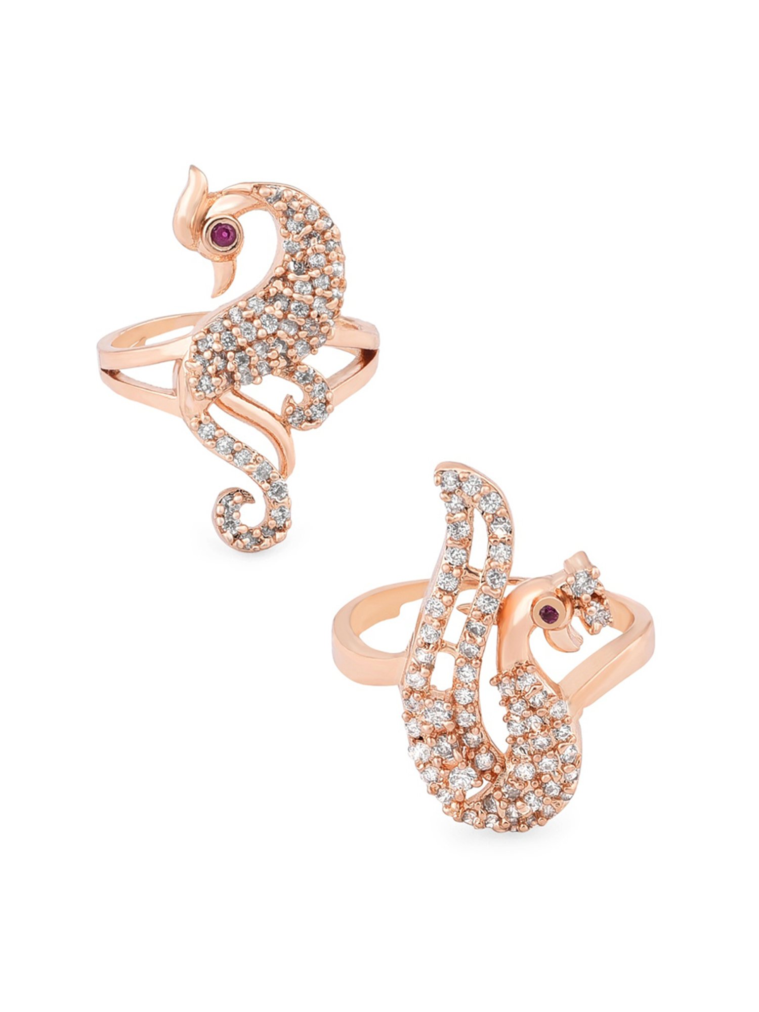 Accessorize London Women's Jewel Embellished Rings Set Of Three White