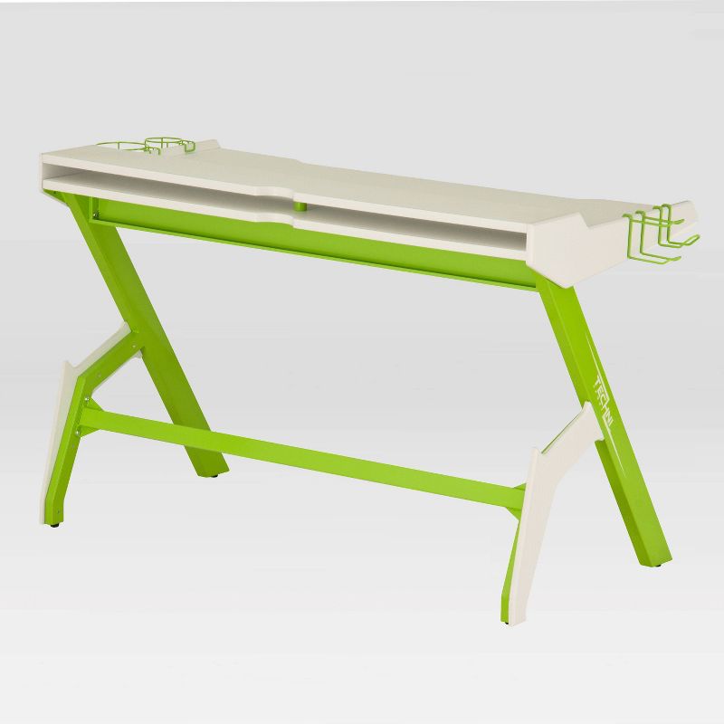 Ergonomic Computer Gaming Desk Green - Techni Sport