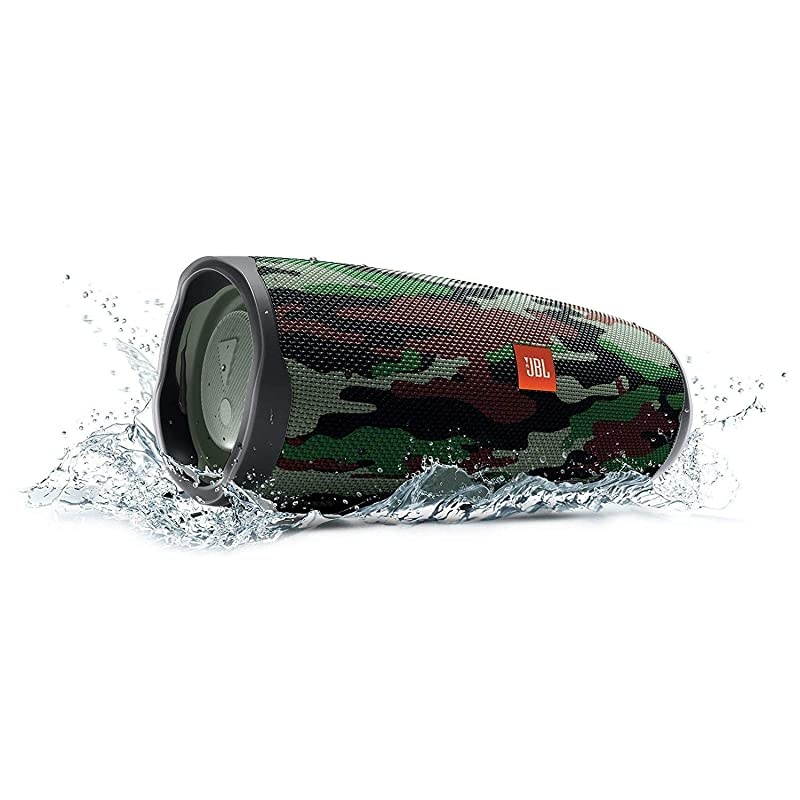 Charge 4 Waterproof Wireless Bluetooth Speaker Bundle with Portable Hard Case Camouflage