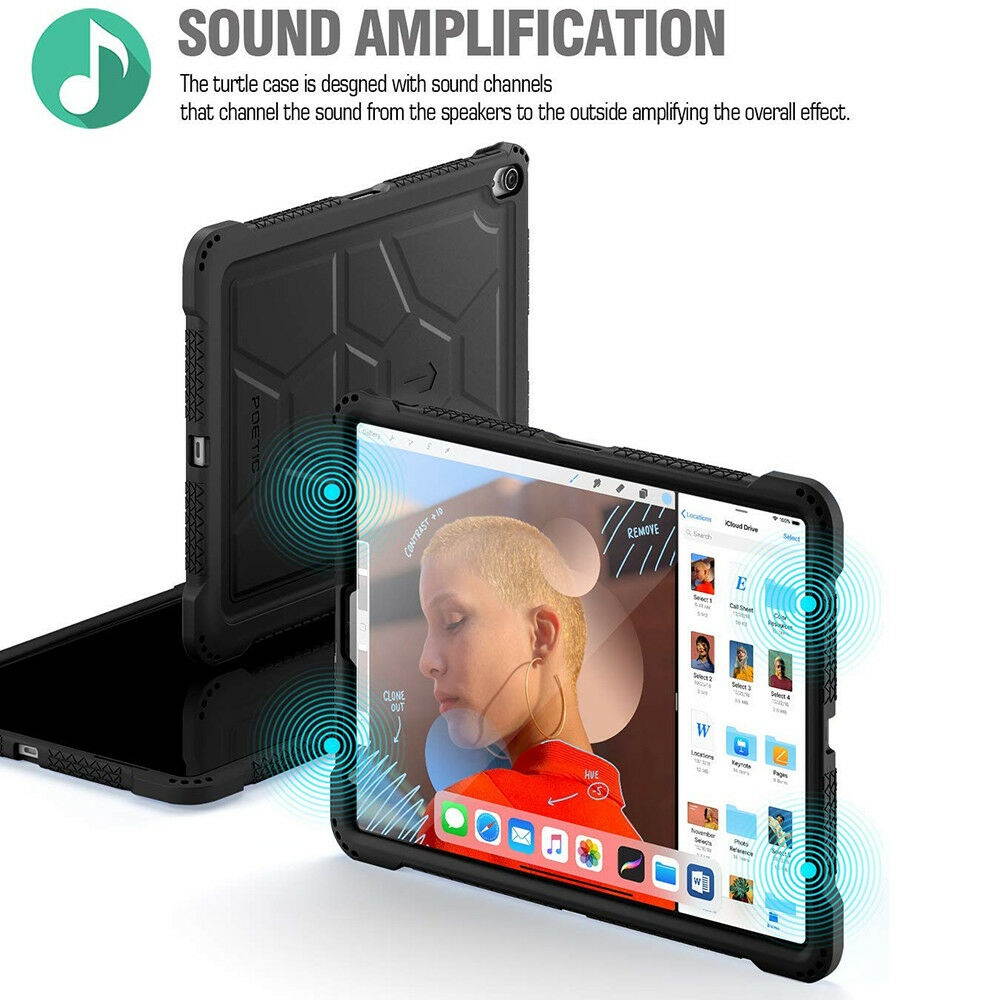 Case For Apple iPad Pro 12.9 Tablet Flexible Shockproof Silicone Cover Black