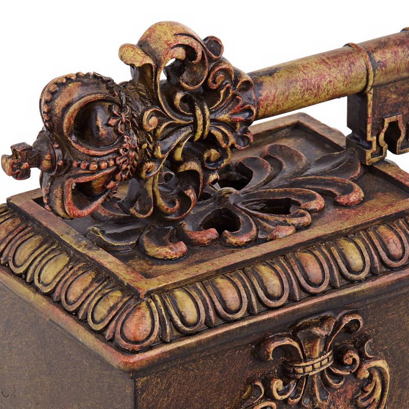 Kensington Hill Segreto 7 1/2" Wide Copper Bronze Royal Key Decorative Box