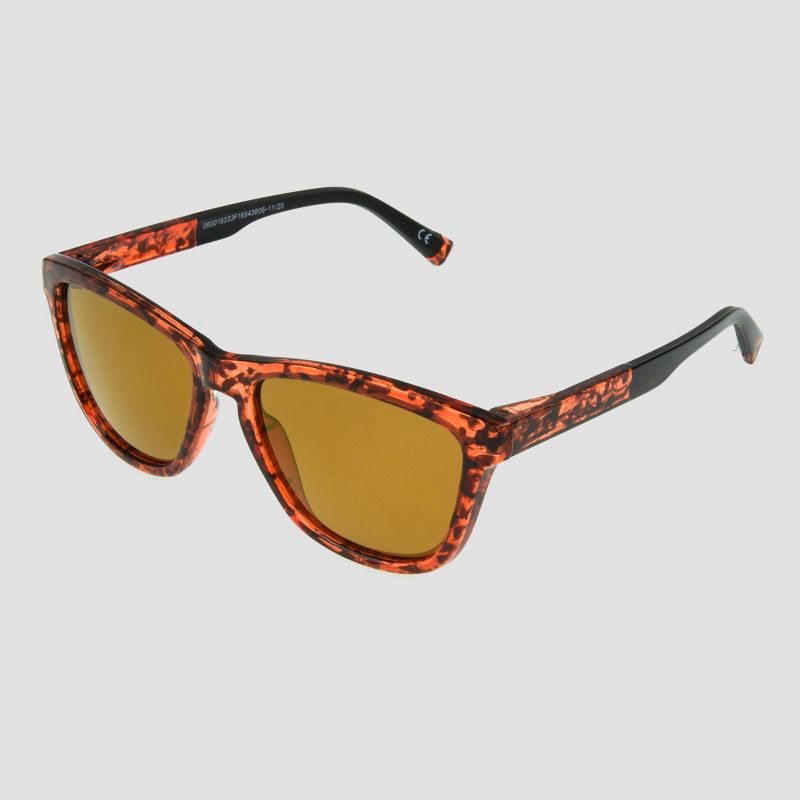 Women's Tortoise Print Surf Sunglasses with Mirrored Polarized Lenses - All in Motion™ Brown