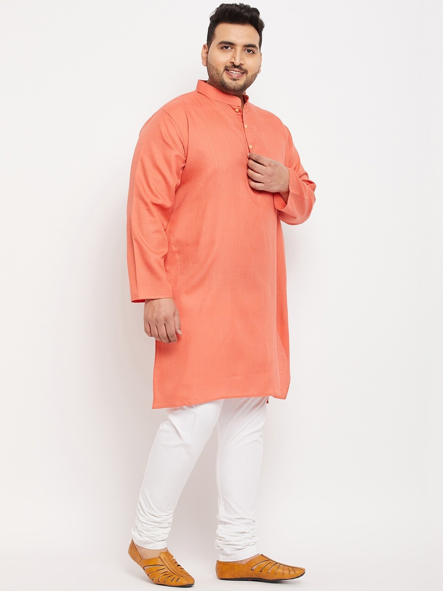 Bigbanana Peach Regular Fit Kurta
