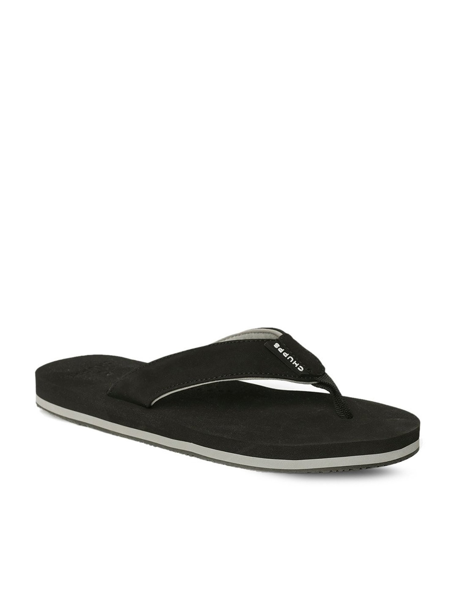 Chupps Men's Black Flip Flops