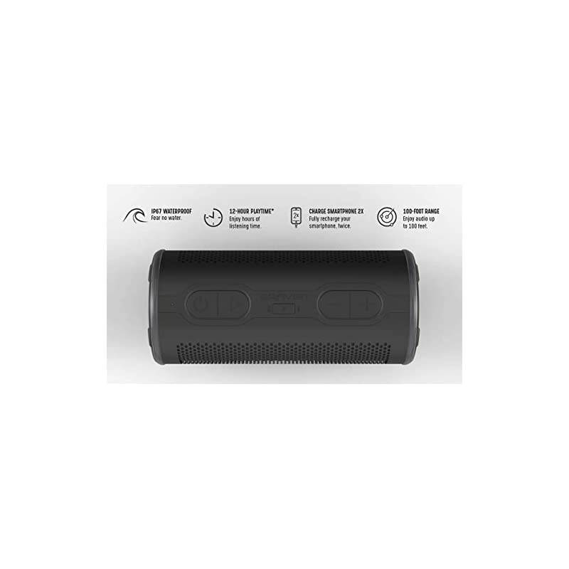 BRV360 Waterproof Portable Speaker Bluetooth Wireless Technology 360 Degree Speaker Black