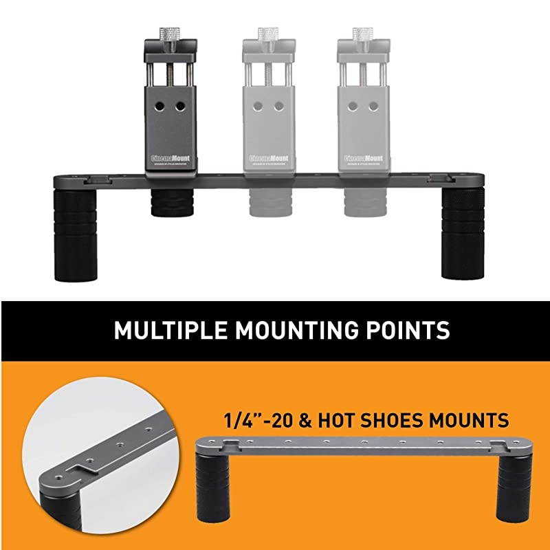 Mount MK III with Osmo Pocket Clip Kit Video Stabilizer System for Smartphone amp Camera Cold Shoe Mounts Standard Tripod Thread Mount Smartphone Rig Fit Arca Swiss Solid Aluminum Grip