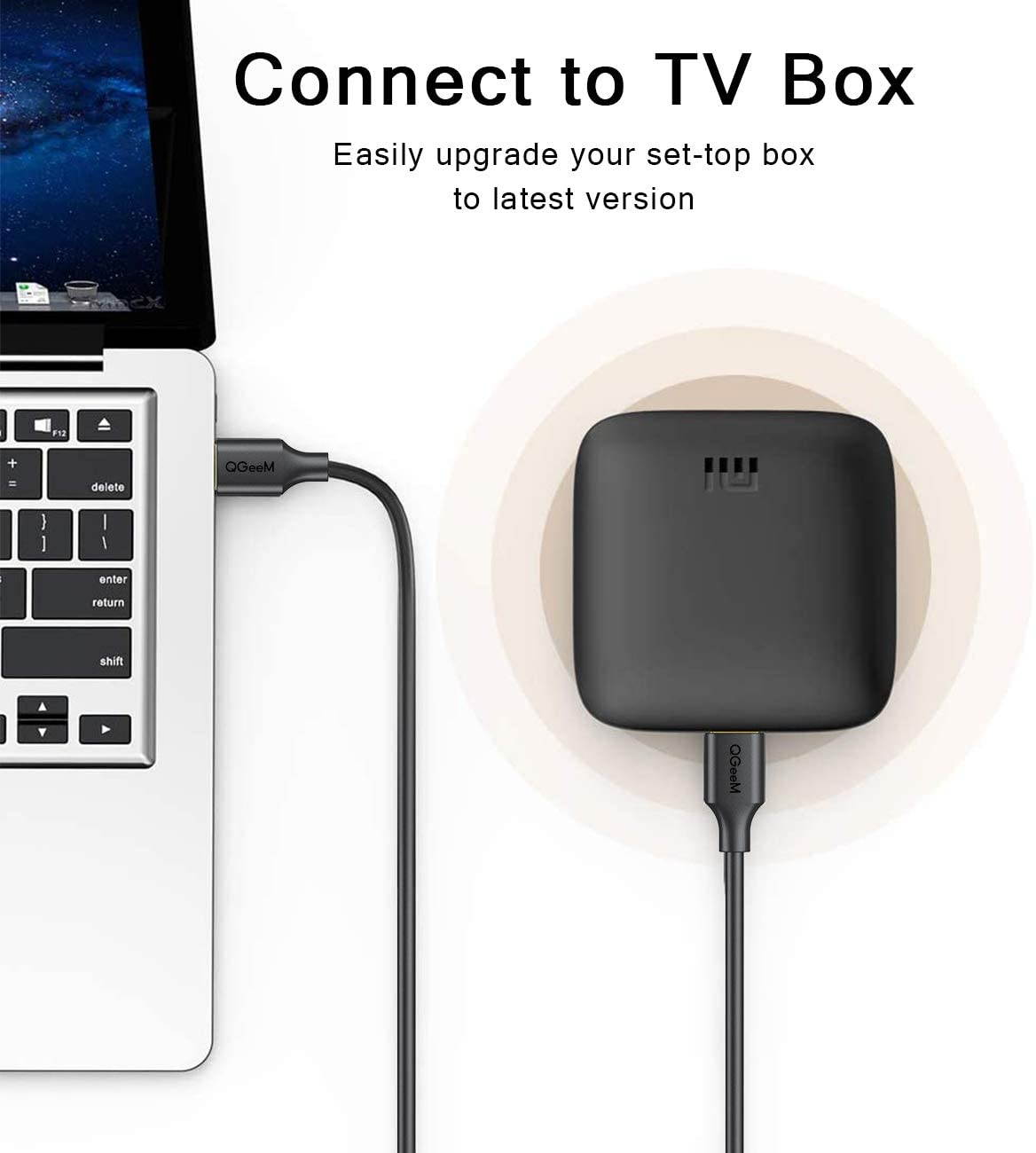 USB 3.0 Cable 6FT, QGeeM USB to USB Cable, USB A Male to Male Cable for Data Transfer Compatible with Hard Drive Enclosures, DVD Player, Laptop Cooler, Printers, Modems, Cameras,USB to USB Cord