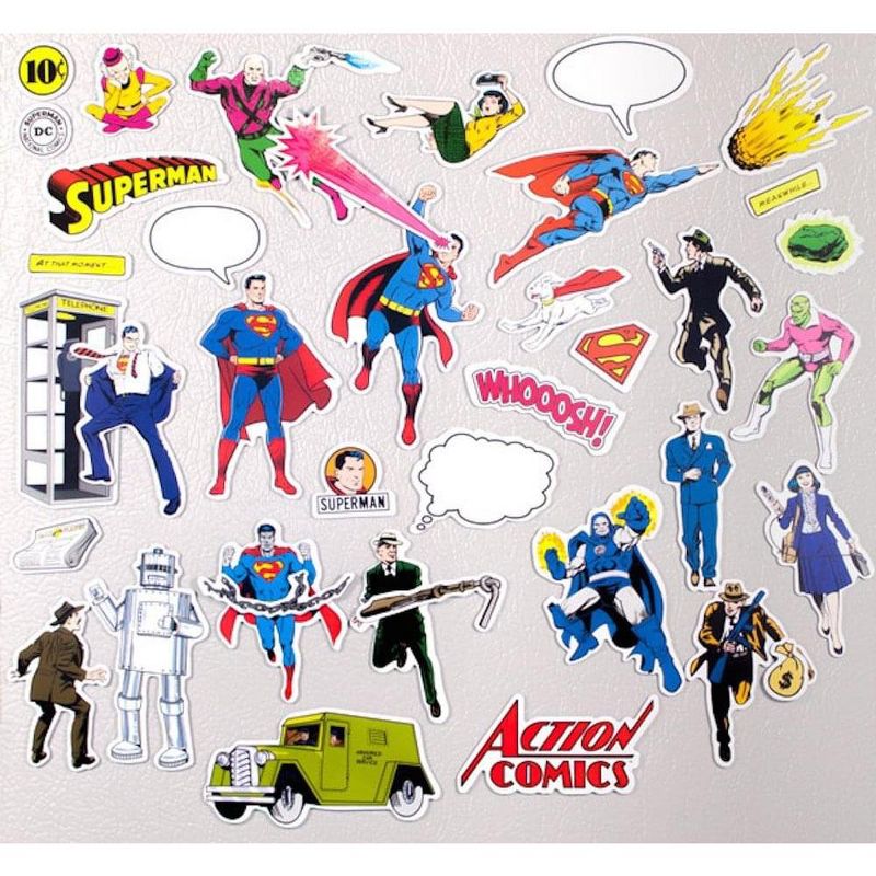 DC Collectibles Superman Magnetic Action Set, 2 Sheets
