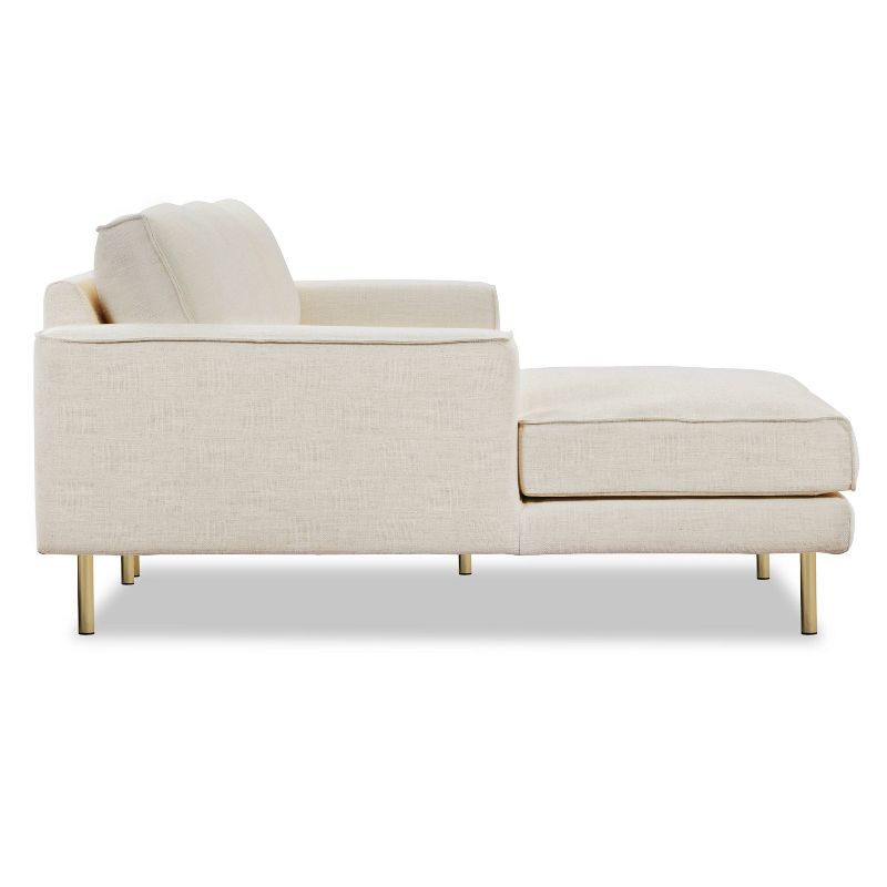 Deborah Left Sectional Sofa Alabaster White - Poly & Bark