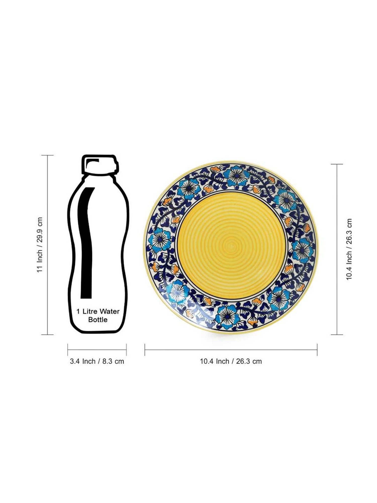 Cello White & Rust Glass Dinner Set