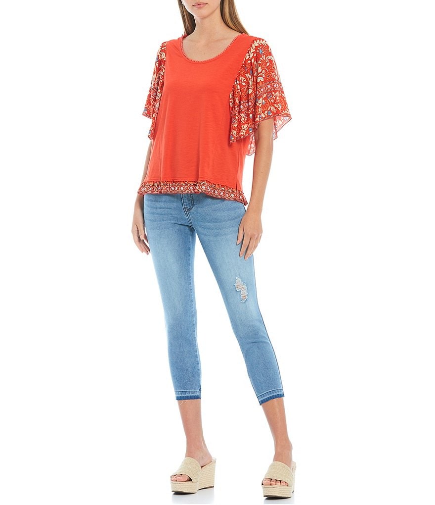 KUT from the Kloth Connie High Rise Fab Ab Fit Technique Knicking Detail Released Hem Curve Crop Jeans