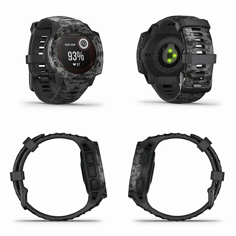 Garmin Instinct Solar Sportsman Camo Edition Premium GPS Smartwatch with Included  Power Bank Bundle (Graphite Camo)