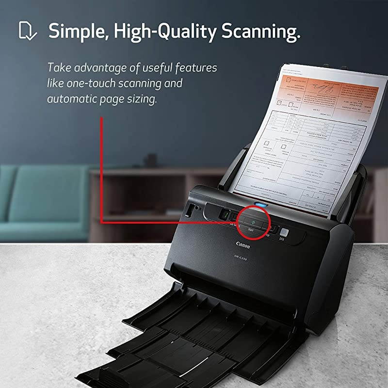2646C002 imageFORMULA DRC230 Home Office Document ScannerBlack