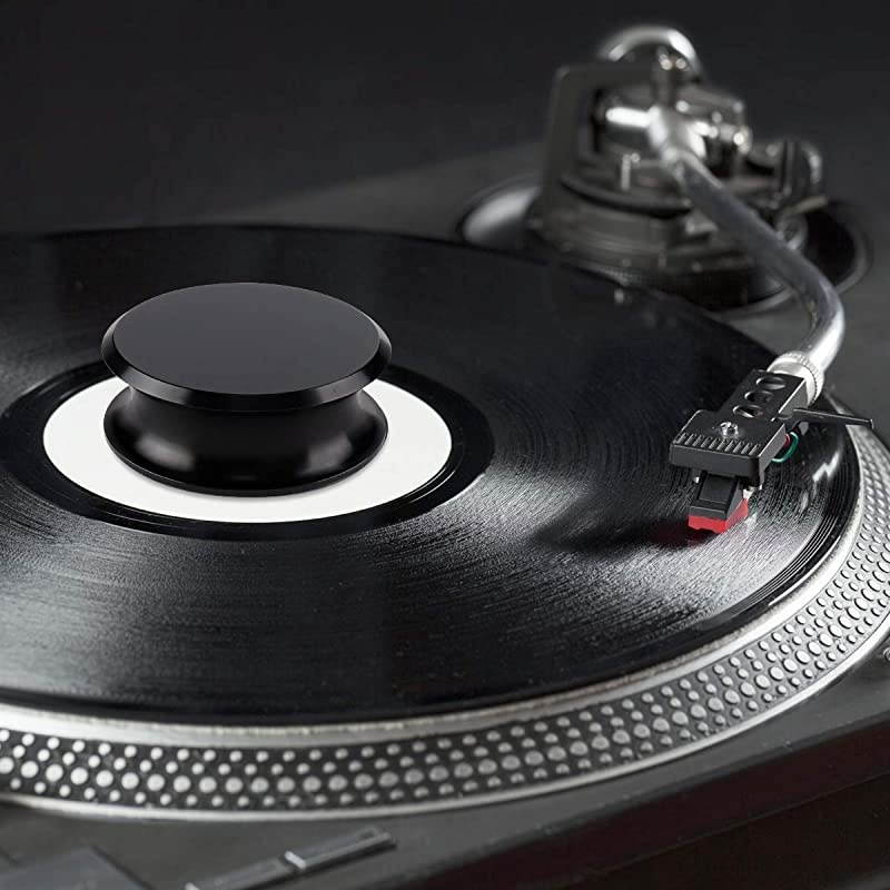 Record Weight Stabilizer, Record Clamp for Vinyl LP Turntable Record Player Disc(Black)
