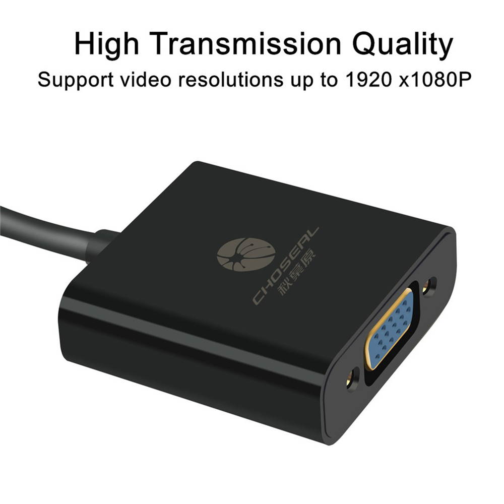 Choseal Computer Adapter HDMI to VGA Gold-Plated HDMI to VGA Adapter for Computer, Desktop, Laptop, PS4, PC, Monitor, Projector, HDTV QS6934