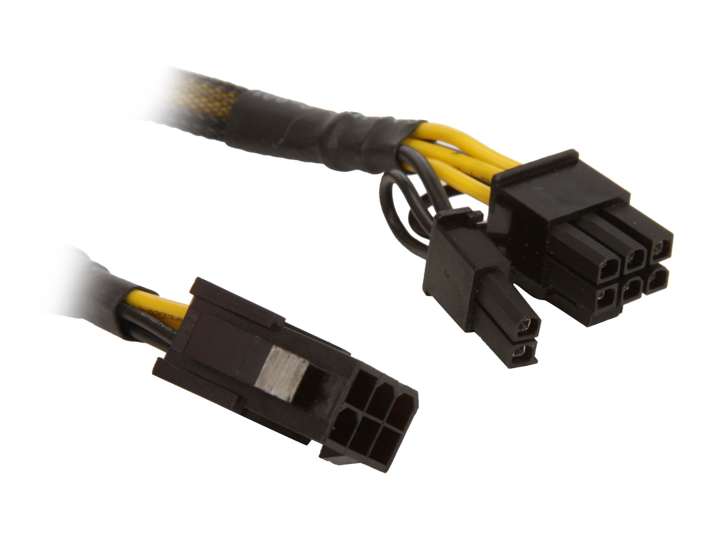 1ST PC CORP. CB-6M-68F 8 in. 6-pin PCI-E to PCI-E 6+2pin cable - 8" - Sleeved