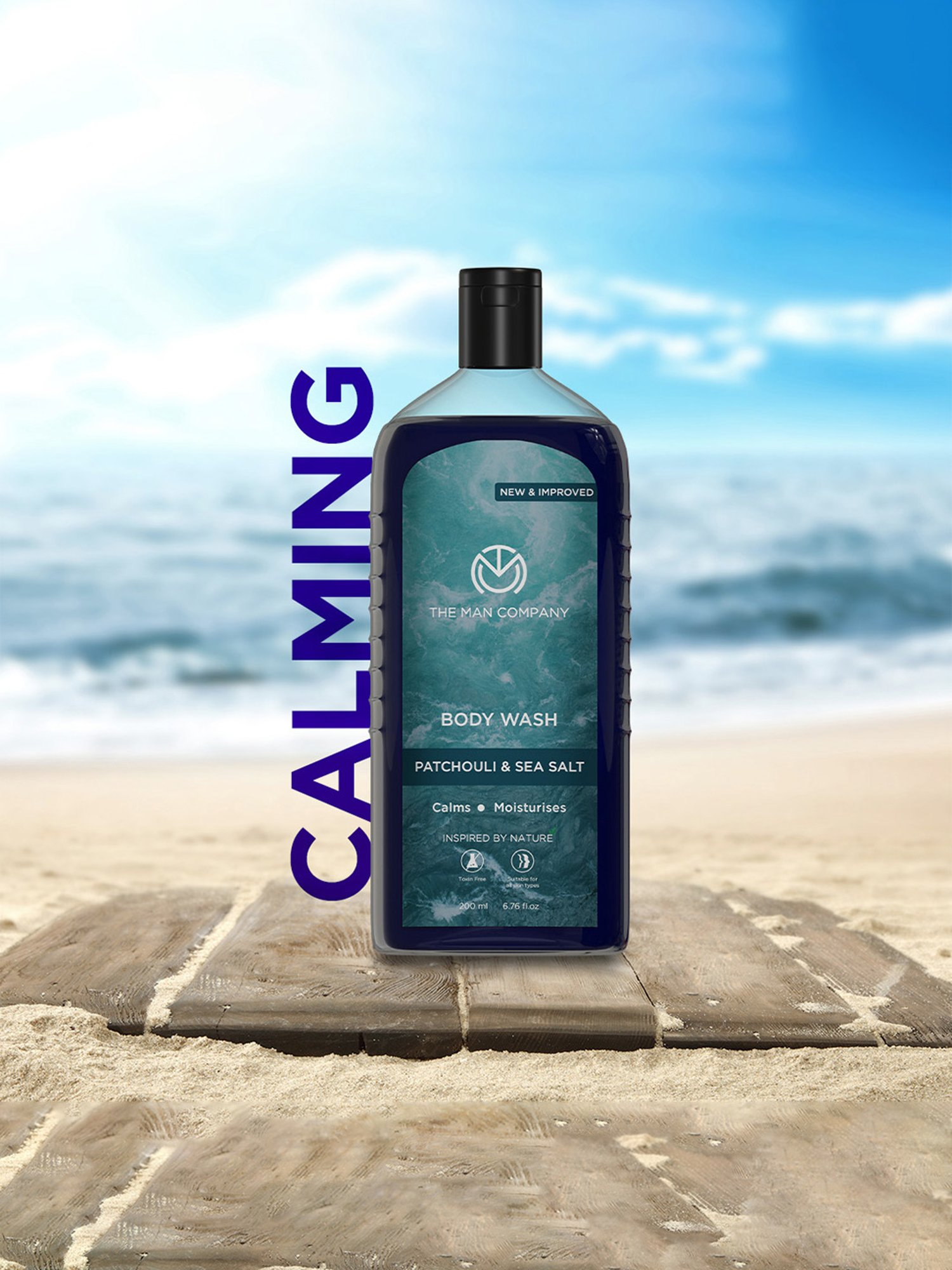 The Man Company Patchouli & Sea Salt Body Wash - 200 ml