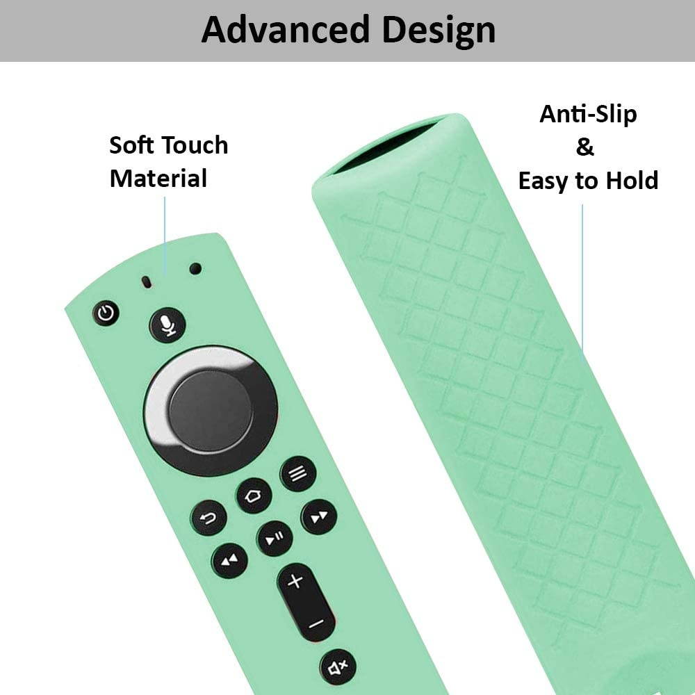 Shockproof Protective Silicone Case/Covers Compatible with All-New Alexa Voice Remote for Fire TV Stick 4K, Fire TV Stick (2nd Gen), Fire TV (3rd Gen) - Mint