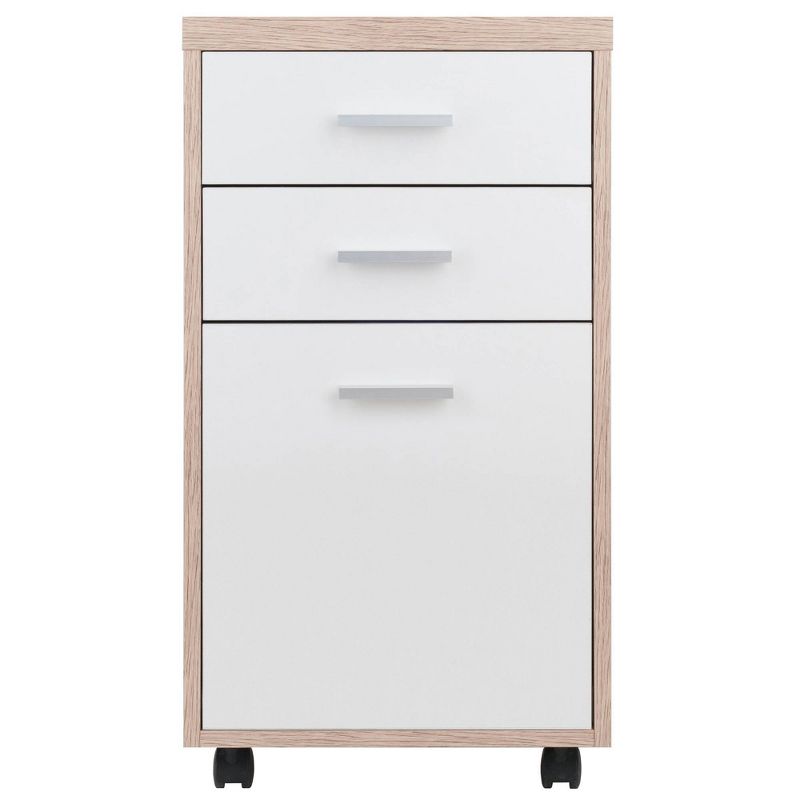 3pc Kenner Set Modular Desk With 2 Drawer & 3 Shelves Reclaimed Wood - Winsome