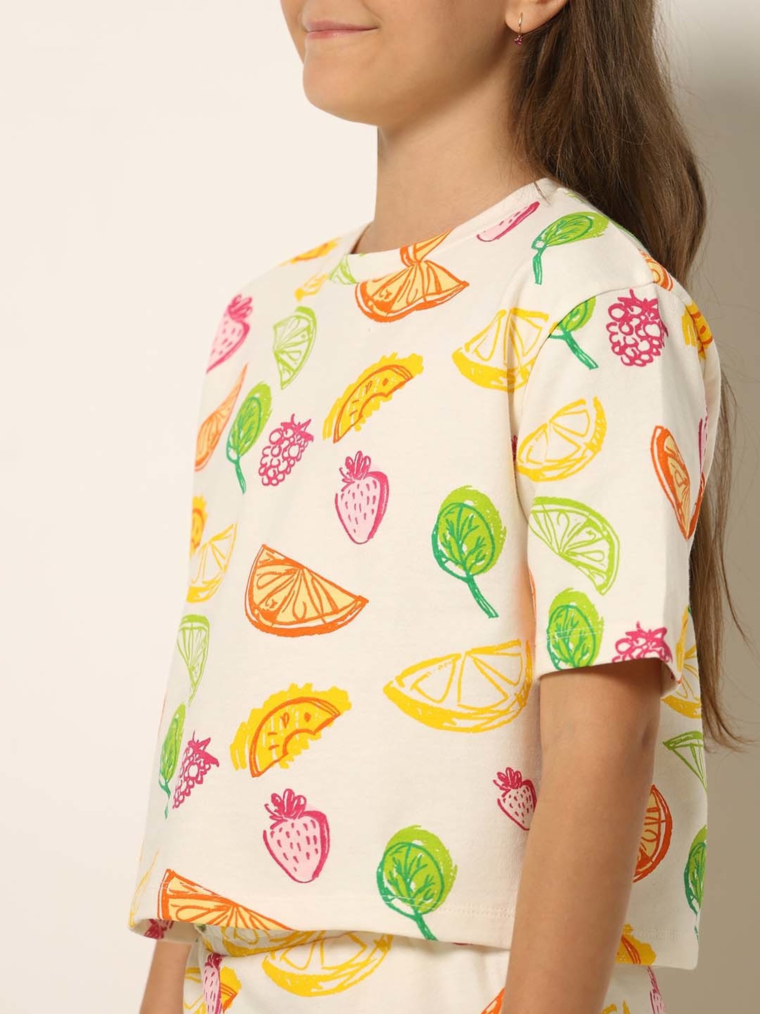 VERO MODA GIRL Multicolor Cotton Printed Top