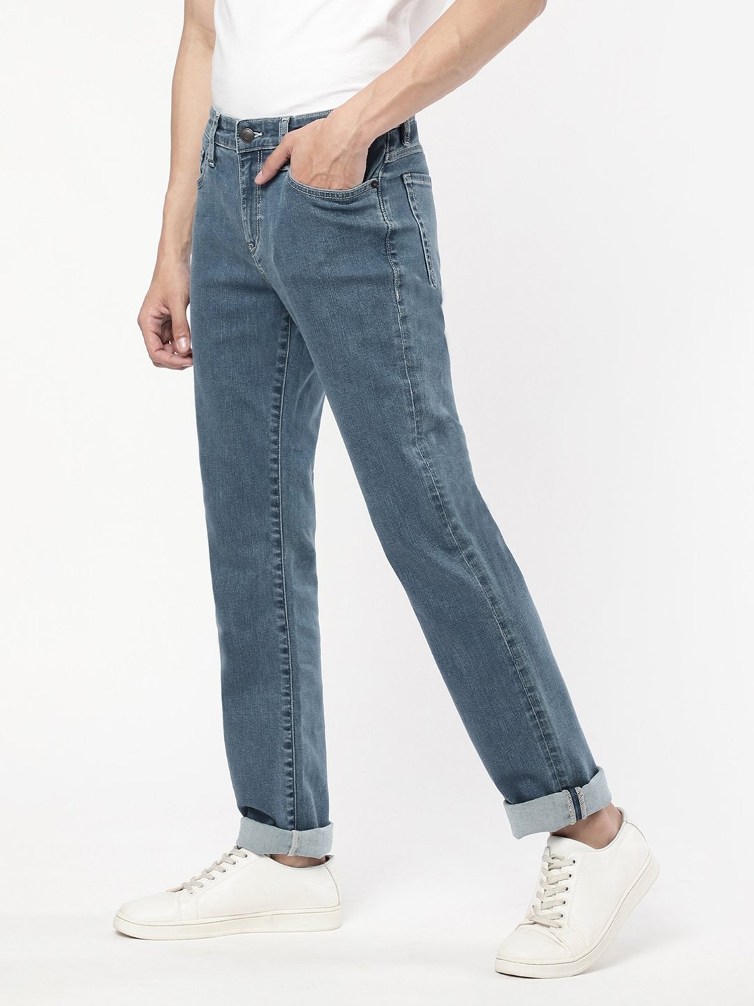 Passion Blue Comfort Fit Lightly Washed Jeans