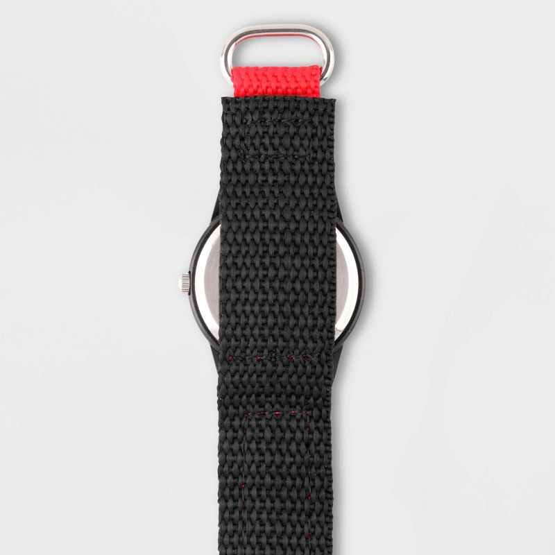 Kids' Red Balloon Dinosaur Plastic Time Teacher Nylon Strap Watch - Red