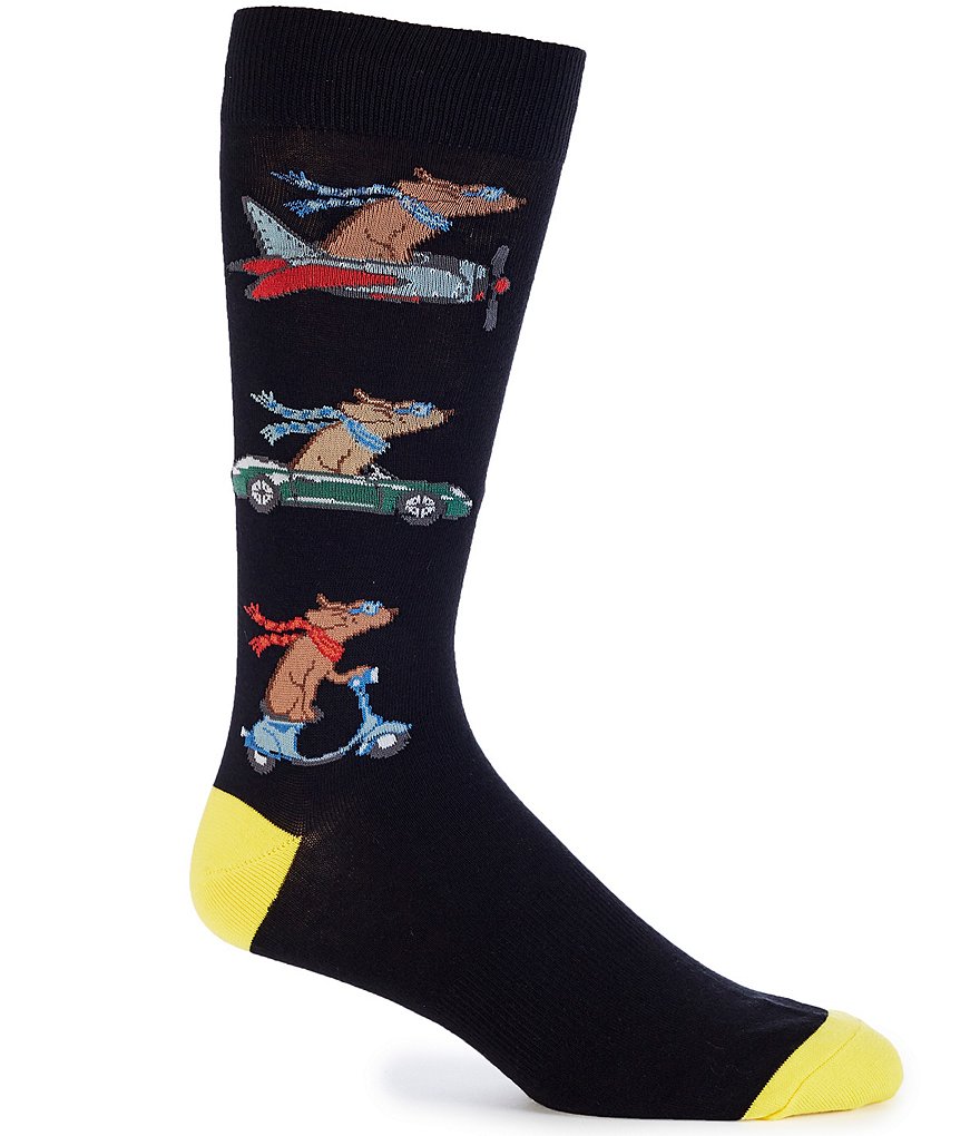 K. Bell Novelty Traveling Dogs Crew Socks