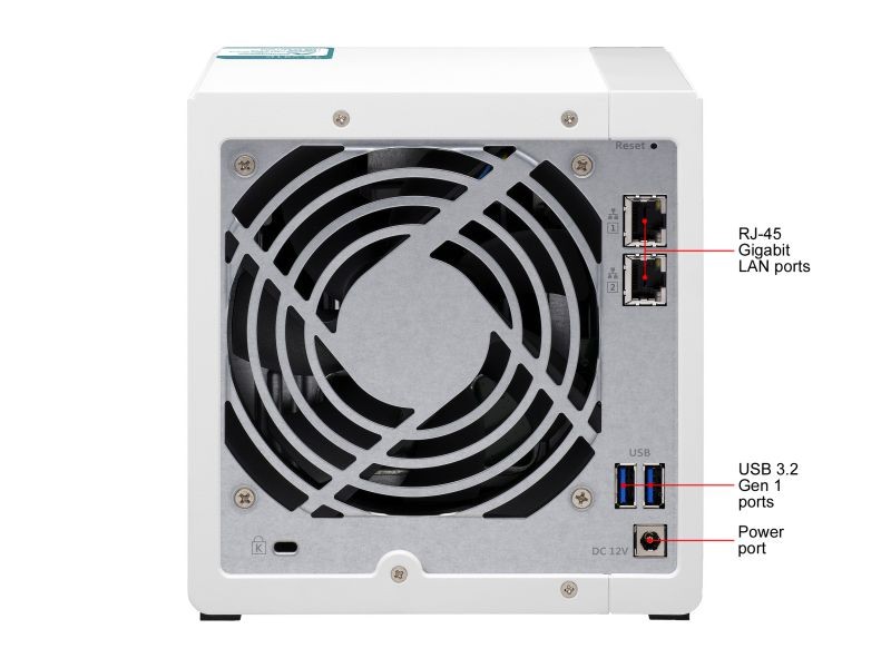 QNAP 4-Bay Personal Cloud NAS for Backup and Data Sharing 4-core 1.7GHz 1GB RAM w/ Lockable Drive Tray TS-431K-US