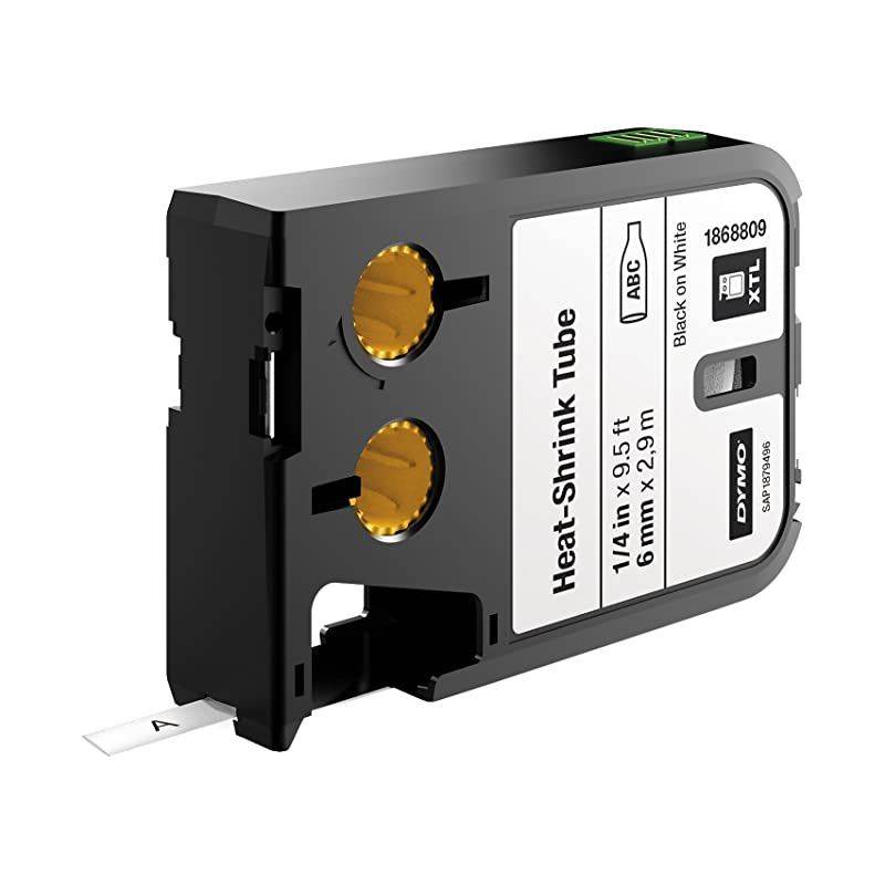 Heat Shrink Tubes for  XTL Label Makers, Black on White, 1/4", 1 Roll (1868809)