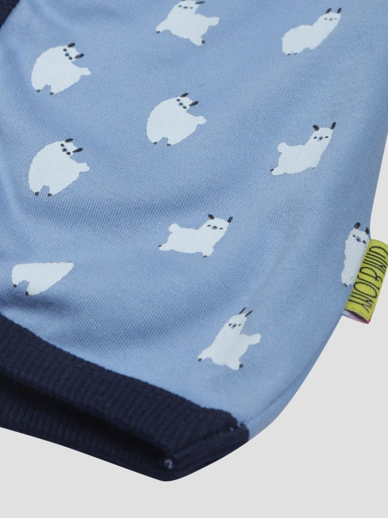 GJ baby Kids Blue Cotton Printed Full Sleeves T-Shirt Set