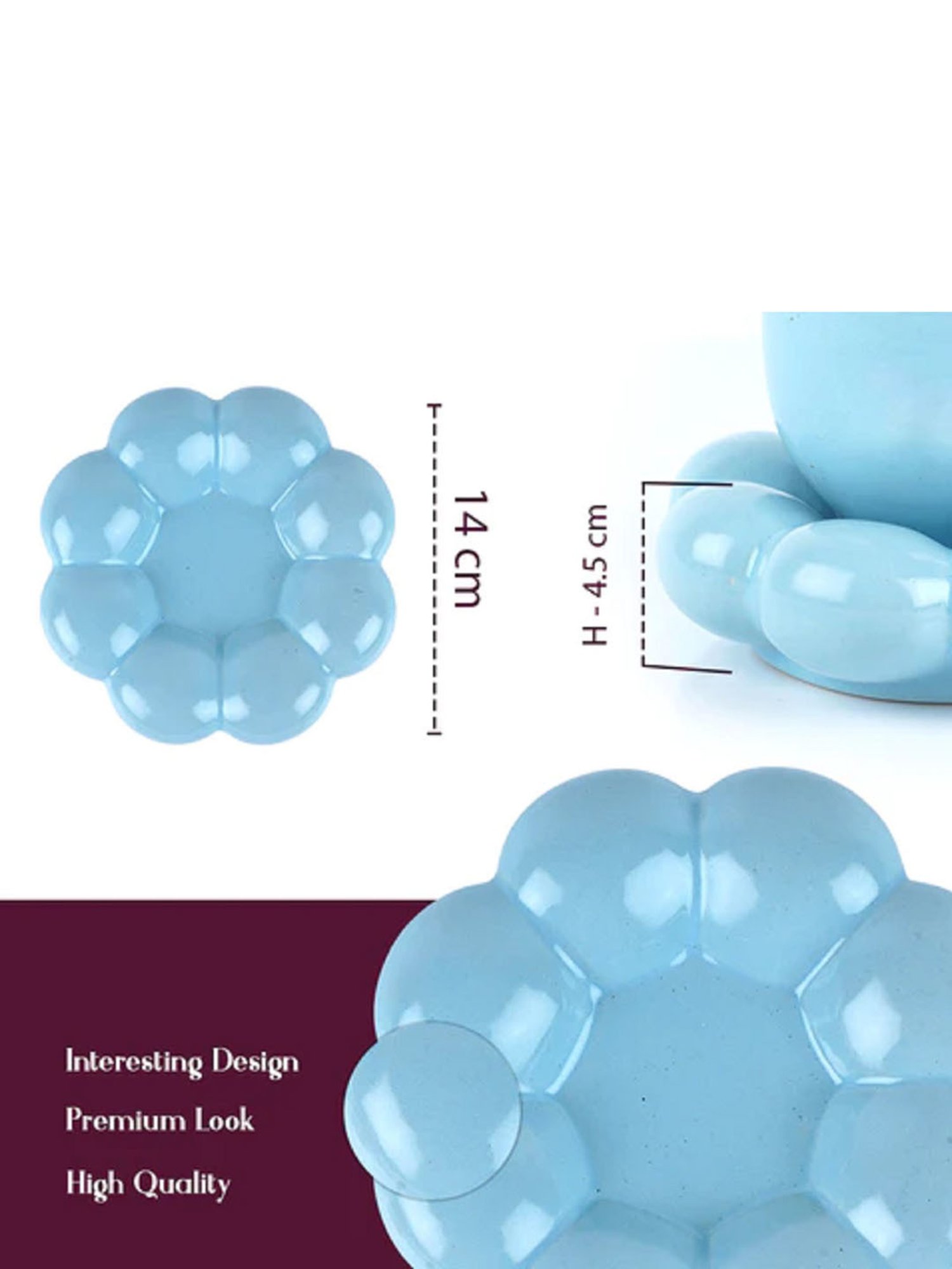 The Artment Sunflower Berry Blue Bloom Cup and Saucer Set