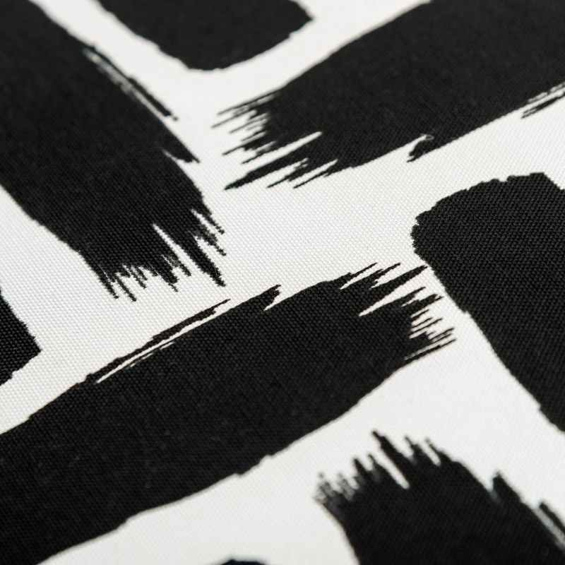 22"x22" Oversize Poly-Filled Striped Indoor/Outdoor Square Throw Pillow Black - Rizzy Home