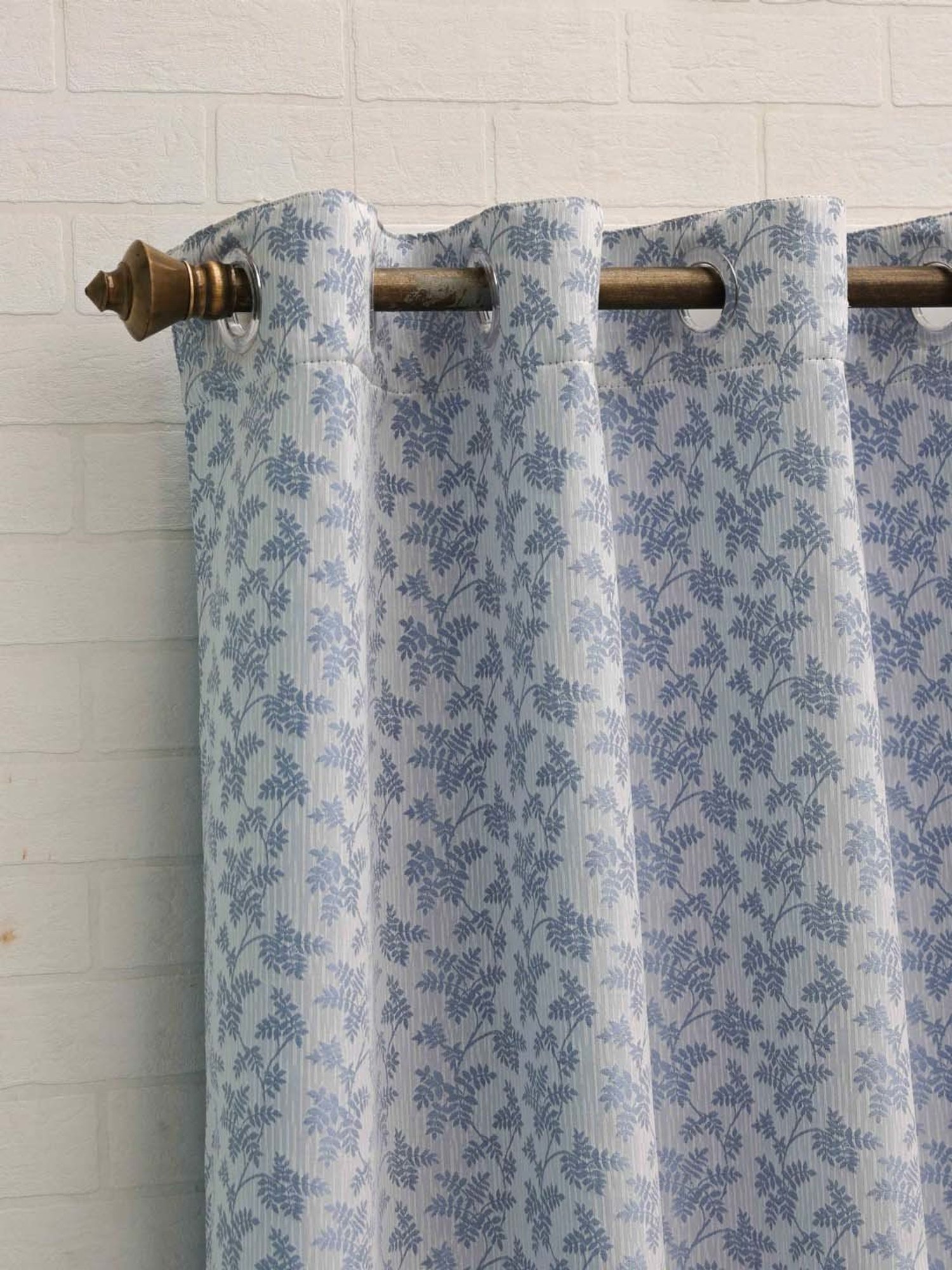 Ariana Wisp Powder Blue Polyester 5ft Window Eyelet Curtain