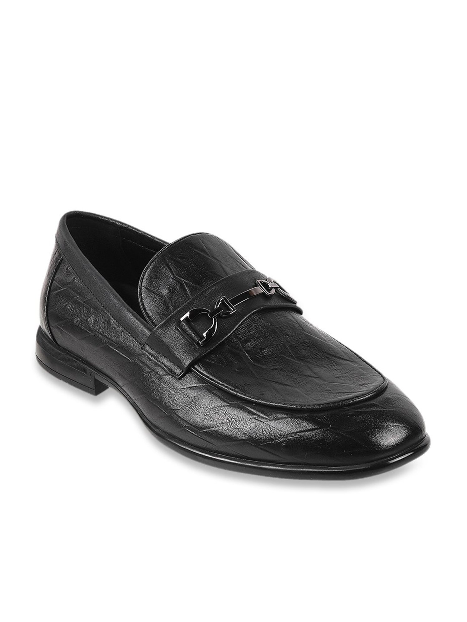 Da Vinchi by Metro Men's Black Formal Loafers