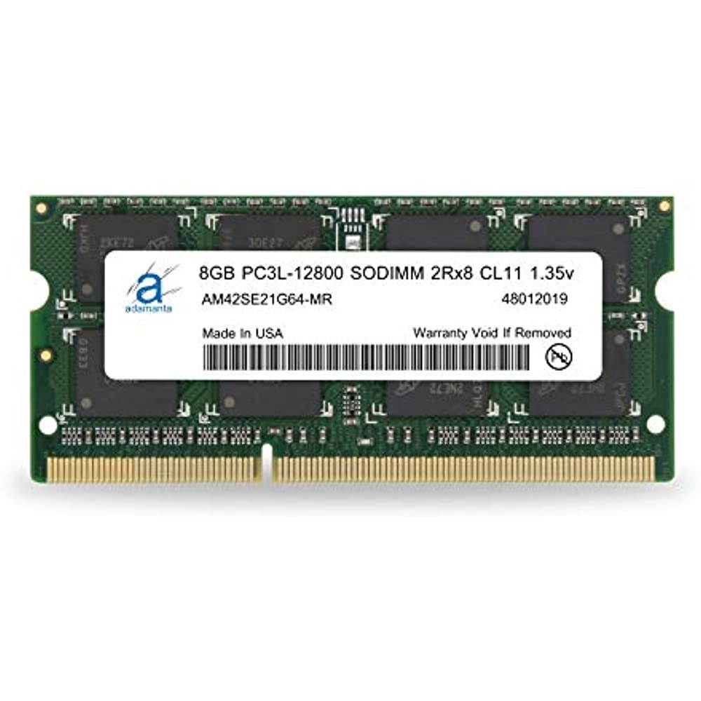 Adamanta 8GB (1x8GB) Laptop Memory Upgrade Compatible with Dell Alienware, Inspiron, Latitude, Optiplex, Precision, Vostro DDR3L 1600Mhz PC3L-12800 SODIMM 2Rx8 CL11 1.35v Notebook RAM P/N SNPN2M64C/8G